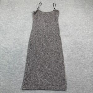 Mind Code Dress Women S Gray Knit Sleeveless Bodycon Ribbed‎ Stretch Mini Slip